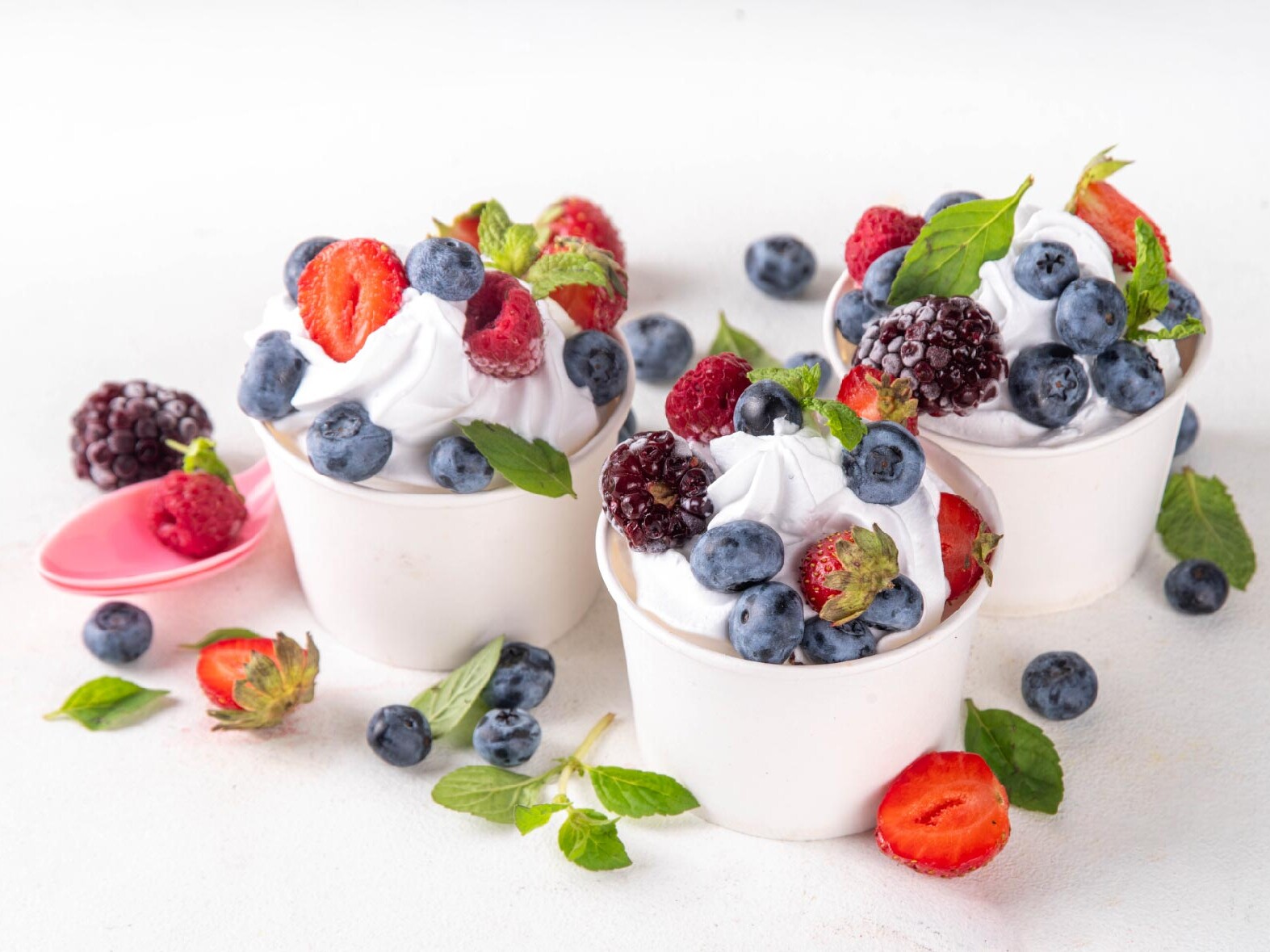 Revolution in yoghurt production Picture of yoghurt bowls with berries on top