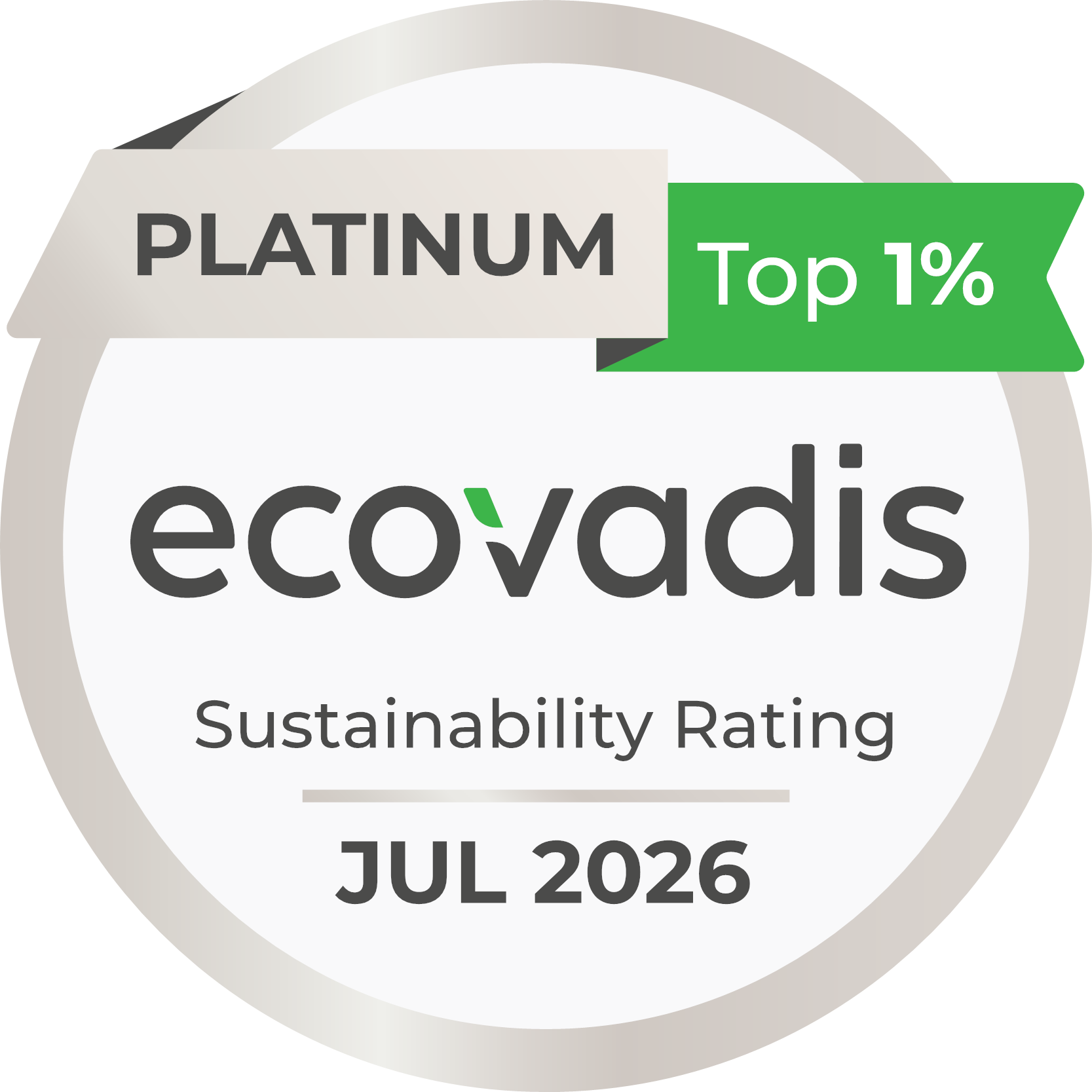 Médaille Eco Vadis Or Médaille Eco Vadis Or