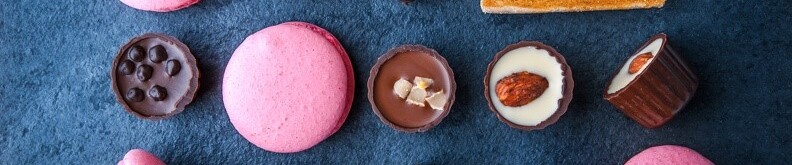 Food Talk five different chocolate snacks