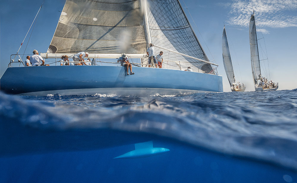 People on a sail yacht