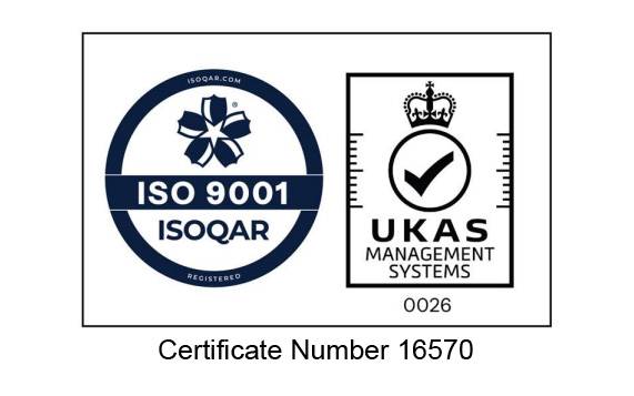 Certifcate Number 16570-Q15-001 ISO9001